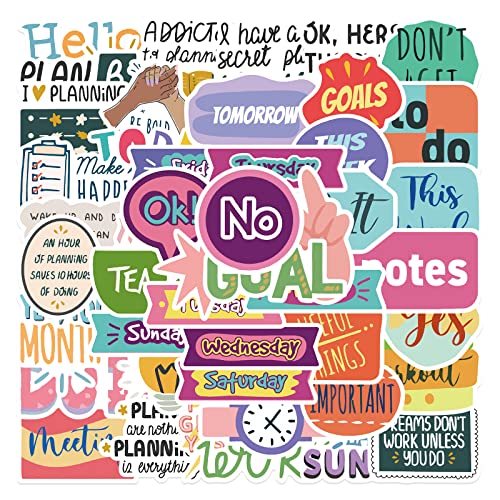 Planner Stickers 54pcs Stickers – Inspirational & Motivational, Cute & Aesthetic Stickers for Adults - Aesthetic Accessories & Sticker Pack for Planner,Scrapbook and Journal