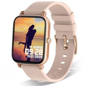 wwzzey smart watch for women answer/make calls, 1.7" waterproof fitness watch with heart rate/blood oxygen/sleep monitor, ai voice, women watches for android/iphone.