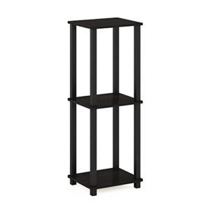 Furinno Simplistic End Table, 2-Pack, Espresso/Black