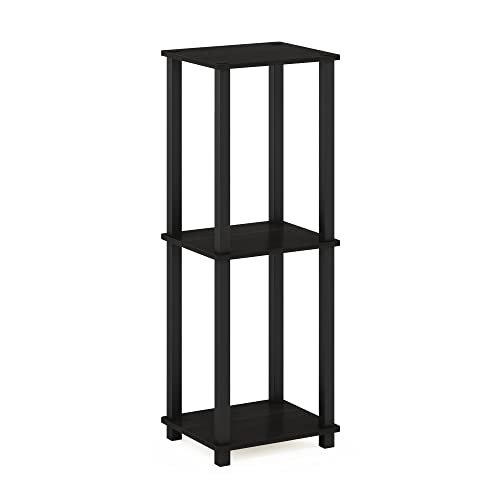 Furinno Simplistic End Table, 2-Pack, Espresso/Black