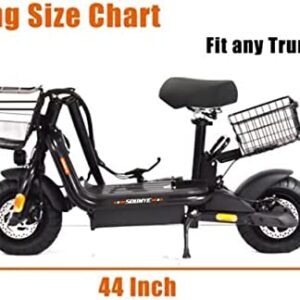 Soumye 48V 500W 13AH Folding Electric Scooters E-Scooter 10" Fat Tire Lithium-ion Battery e-Bike Electric Bicycle(Black) for Adults