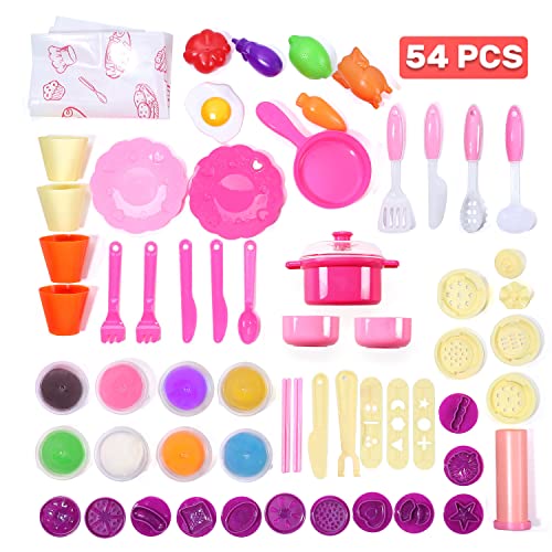 Dough Sets Dough Tools Kit Kitchen Creations Ice Cream Maker Machine with Sound and Light (8 Color Dough Included)