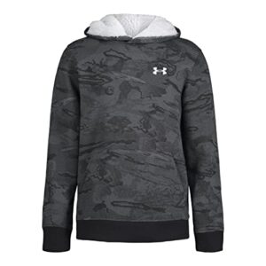 under armour boys outdoor hoodie, large front pocket, quick-drying & lightweight hooded sweatshirt, pitch gray/charcoal, medium us