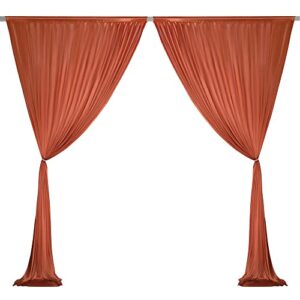 sweeteasy 2packs 5ft*10ft caramel wedding backdrop draping curtains for baby shower birthday festival reception photography background decor celebration graduation ceremony stage decoration