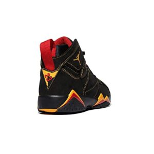 Jordan Boy's Air 7 Retro BG (Big Kid) Black/Citrus/Varsity Red 4 Big Kid M