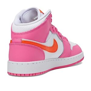 Jordan Boy's Air Jordan 1 Mid (Big Kid) Pinksicle/Safety Orange/White 4 Big Kid M