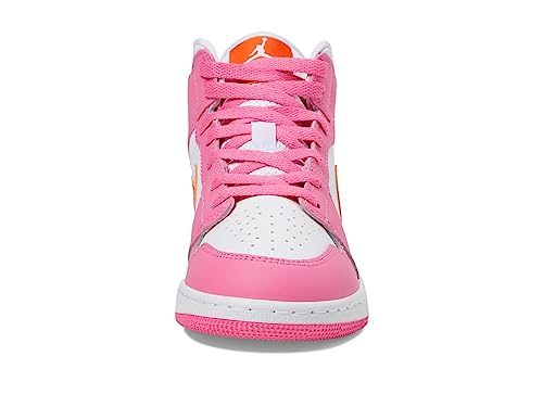 Jordan Boy's Air Jordan 1 Mid (Big Kid) Pinksicle/Safety Orange/White 5.5 Big Kid M