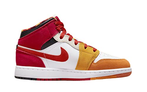 Jordan Boy's Air 1 Mid SE (Big Kid) Paprika/Cinnabar/Black/Canyon Gold 5 Big Kid M