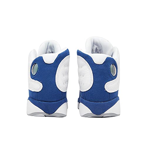 Jordan Boy's Air Jordan 13 Retro (Big Kid) White/Fire Red/French Blue/Light Steel Grey 4 Big Kid M