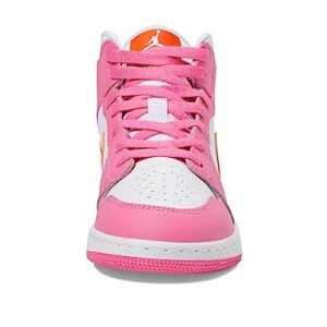 Jordan Boy's Air Jordan 1 Mid (Big Kid) Pinksicle/Safety Orange/White 4.5 Big Kid M