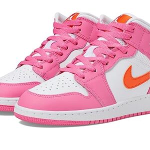 Jordan Boy's Air Jordan 1 Mid (Big Kid) Pinksicle/Safety Orange/White 4.5 Big Kid M