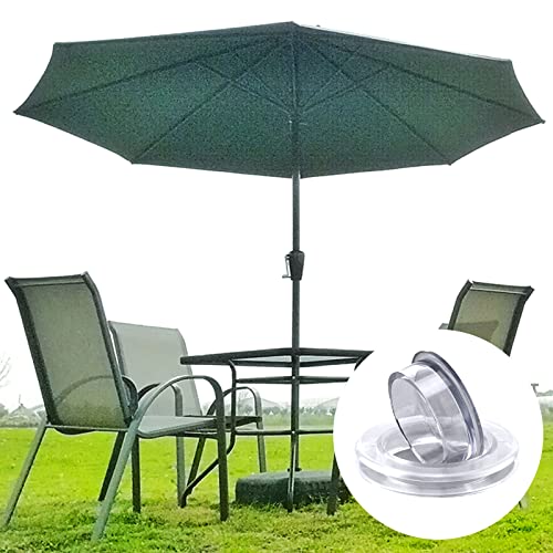 KINBOM 2 Inch 2 Sets Patio Table Umbrella Hole Ring and Cap Set, Clear Silicone Umbrella Hole Cover and Stoppers Replacement Accessories for Outdoor, Parasol Parts for Outside Garden Use(Transparent)