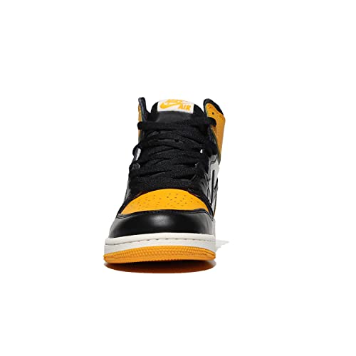 Jordan Boy's Air 1 Retro High OG (Big Kid) Taxi/Black/Sail 4 Big Kid M