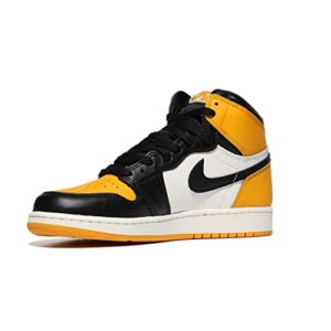 jordan boy's air 1 retro high og (big kid) taxi/black/sail 4 big kid m