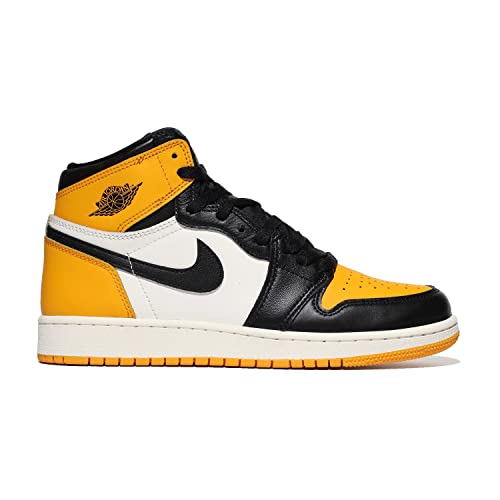 Jordan Boy's Air 1 Retro High OG (Big Kid) Taxi/Black/Sail 4 Big Kid M