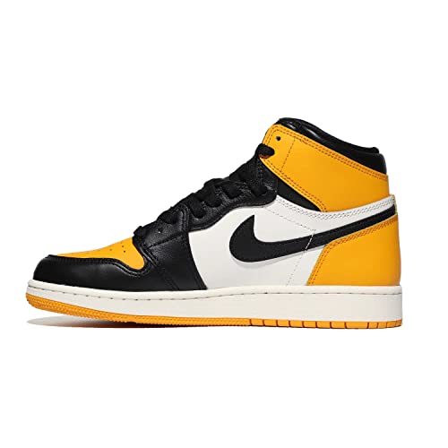 Jordan Boy's Air 1 Retro High OG (Big Kid) Taxi/Black/Sail 4 Big Kid M