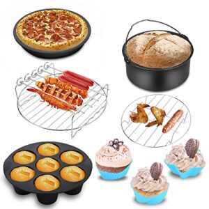 Air Fryer Accessories,13PCS for Ninja COSORI Power XL 5.3QT - 8QT Air Fryer with 9 Inch Cake Barrel