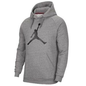 jordan jumpman logo men's fleece pullover, gray ( x-large )