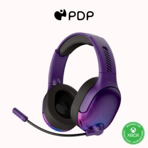 pdp airlite pro wireless headset with mic for xbox series x|s, xbox one, windows 10/11 - purple fade (only at amazon)