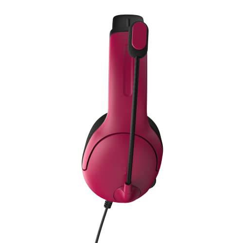 PDP AIRLITE Wired Playstation 5 Headset with Noise Cancelling Boom Microphone: PS5/PS4/PS3 Console/PC (Cosmic Red)