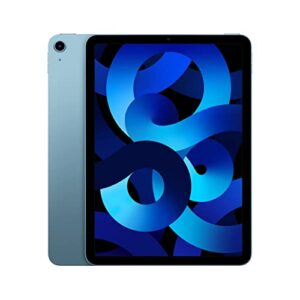 early 2022 apple ipad air (10.9-inch, wi-fi, 256gb) blue (renewed)