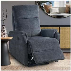 cinkehome electric power recliner-small breathable fabric reclining chair-usb ports-electric home theater seating-recliners for small spaces-home living room bedroom-grey