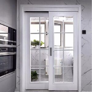 Fanruier 2PC Punch-Free Sliding Door self-Adhesive Handle Window Glass Door Kitchen Door Cover Door Sliding Door Handle Double-Sided Adhesive Paste (Grey)