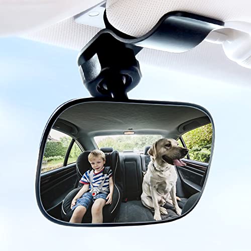 Universal Car Interior Rearview Baby Mirror Wide Angle Convex Mirror Clip-on mirrors for Viewing Rear Passengers