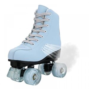 Roller Skates for Women Girls, Skyblue Premium Frosted Material Roller Skates, Classic Double-Row High-top Roller Skates for Beginner, Indoor Outdoor Roller Skates (Women US: 9)