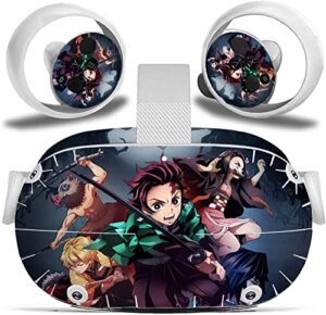 anime o-culus q-uest 2 skin full wrap vinyl decal for quest vr 2 headsets and controllers stickers o-culus/m-eta q-uest 2 accessories