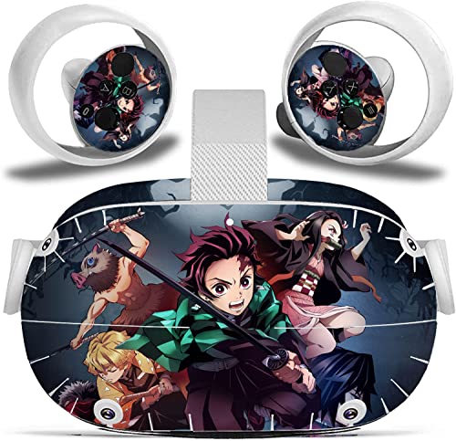 Anime O-culus Q-uest 2 Skin Full Wrap Vinyl Decal for Quest VR 2 Headsets and Controllers Stickers O-culus/M-ETA Q-uest 2 Accessories