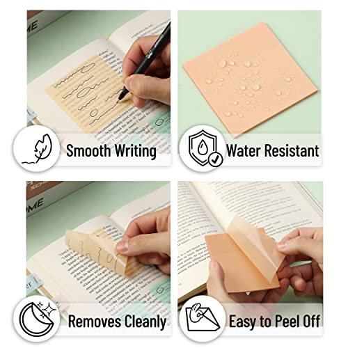 Mr. Pen- Transparent Sticky Notes, 200 pcs, Pastel Colors, See Through Sticky Notes, Sticky Notes Transparent, Sticky Notes Clear, Annotation Sticky Notes, Bible Sticky Notes, Sticky Notes for Books