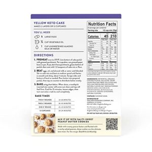 King Arthur Baking Keto Cake Mix, Yellow, 2g Net Carbs 0g Added Sugar Per Serving, Low Carb & Keto Friendly, 9oz, White