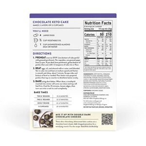 King Arthur Baking Keto Cake Mix, Chocolate, 2g Net Carbs 0g Added Sugar Per Serving, Low Carb & Keto Friendly, 9.25oz, White