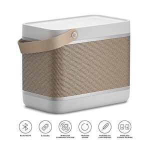 Bang & Olufsen Beolit 20 Powerful Portable Wireless Bluetooth Speaker, Grey Mist & Beosound Explore - Wireless Portable Outdoor Bluetooth Speaker, IP 67 Dustproof and Waterproof, Anthracite