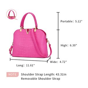 JHVYF Hot Pink Purse Womens Handbag Top Handle Shoulder Bag Tote Satchel Purse Shell Bag 0002