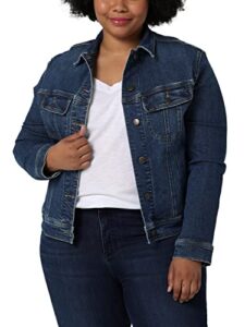 lee women's plus size legendary regular fit jacket, standout, 3x