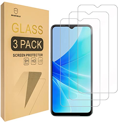 Mr.Shield [3-Pack] Designed For OPPO A77 / OPPO A57 [4G/5G] [Tempered Glass] [Japan Glass with 9H Hardness] Screen Protector with Lifetime Replacement