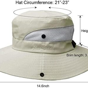 Womens Sun hat Ponytail Hat Outdoor UV Protection Beach Sun Hats Foldable Summer Wide Brim Bucket Hats m