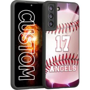 Design Your Own Baseball Phone Case Custom Name Number Yourself TPU Cover Case with Samsung Galaxy S23 S22 S21 S20 ULTRA PLUS/ S21 FE /S20 FE/ S10 PLUS/ S9 PLUS/ S8 PLUS /S7 EDGE