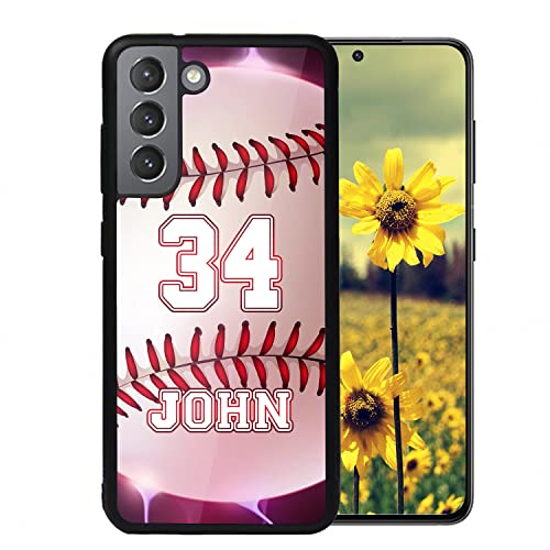 Design Your Own Baseball Phone Case Custom Name Number Yourself TPU Cover Case with Samsung Galaxy S23 S22 S21 S20 ULTRA PLUS/ S21 FE /S20 FE/ S10 PLUS/ S9 PLUS/ S8 PLUS /S7 EDGE