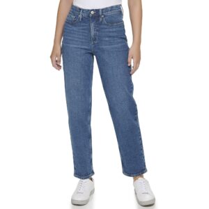 calvin klein women's jeans hi rise straight 29” inseam, marrakesh, 28