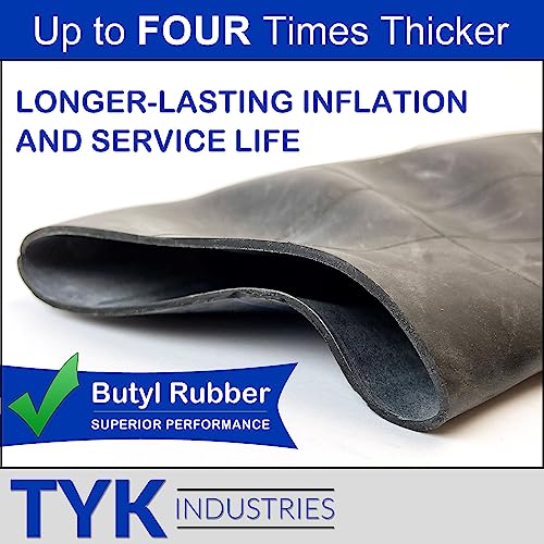 (2-Pack) TYK Industries 18X8.50-10 Lawn Mower Tire Inner Tube, Replacement 18.5X8.50-10 Tire Tube for Yard Tractors, Trailers with TR13 Short Rubber Valve Stems