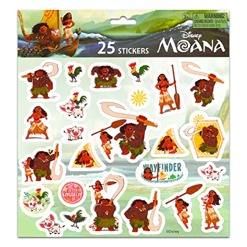 Moana Stickers for Party Bags - 150 Count Moana Party Favor Stickers for Kids | Moana Stickers for Water Bottles