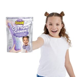 Oosh Cotton Candy Large Foil Bag 100g (Grape) by ZURU, Fluffy Slime, Stretch Slime, Grows 3000% in Size, Slime for Girls and Kids (Purple)