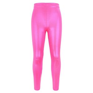 Toddler Girls Dance Bike Short Breathable Playgrounds Gymnastics Glitter Ballet Pants Cute Girl Pants (Hot Pink, 5-6 Years)