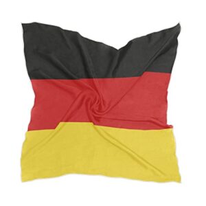 pmaihnas women's fashion silk scarf german flag square satin headscarf neck scarf head hair wraps