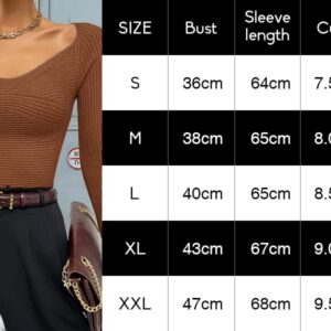 Women V Neck Sexy Crop Sweater Pullover Long Sleeve Ribbed Knit Fitted Slim Casual Tops Blue