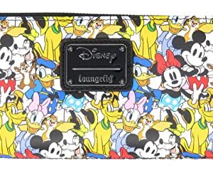 Loungefly Disney Mickey Mouse and Friends Allover Print Zip Around Wallet