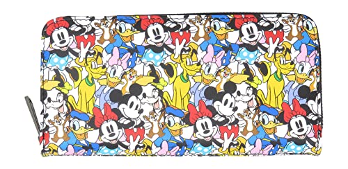 Loungefly Disney Mickey Mouse and Friends Allover Print Zip Around Wallet